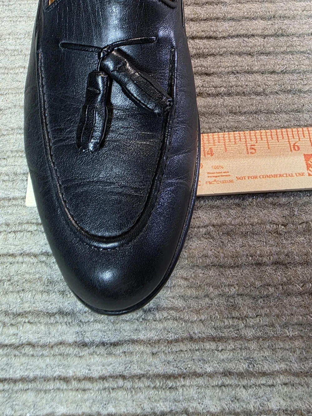Zelli Loafers Shoes Mens Size 11 M Black Leather Tassel Handcrafted Italy.